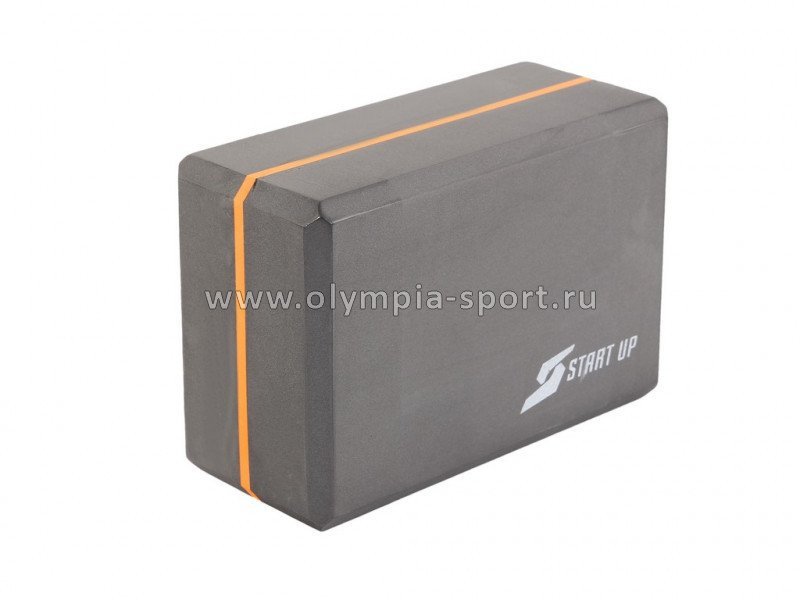 Блок для йоги Start Up NT18022 р22,8х15,2х10см сер/оранж