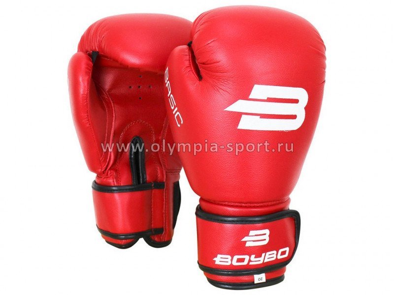 Перчатки бокс. BoyBo Basic BBG100 к/з красные