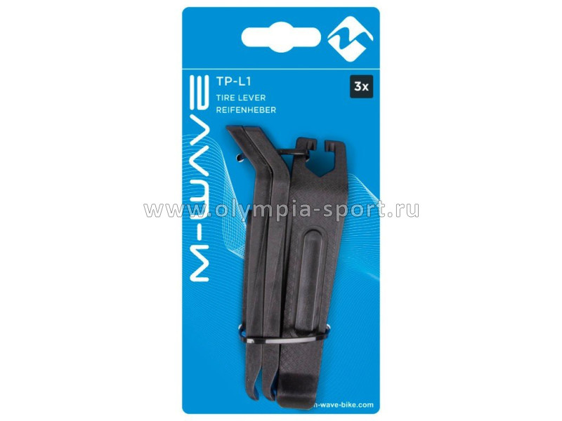 Лопатка шиномонтажная, пластик с двойным крюком для зацеп. к спиц (3шт) черн. M-WAVE