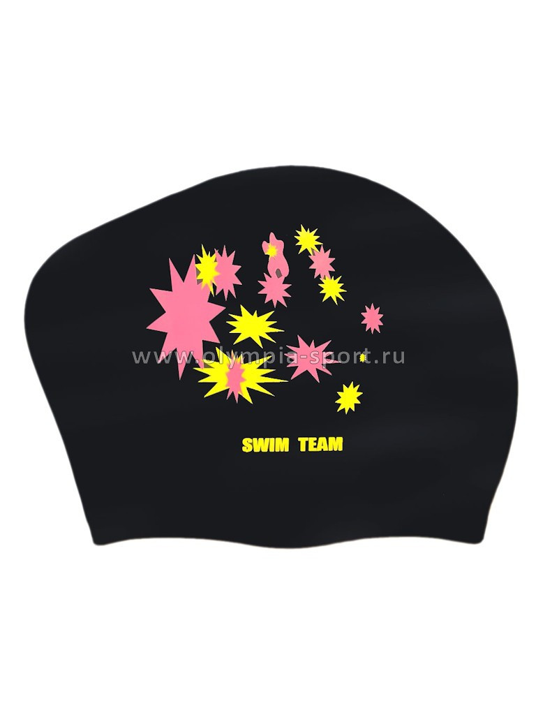 Шапочка для плавания Swim Team KW-S, для длинных волос, звезды