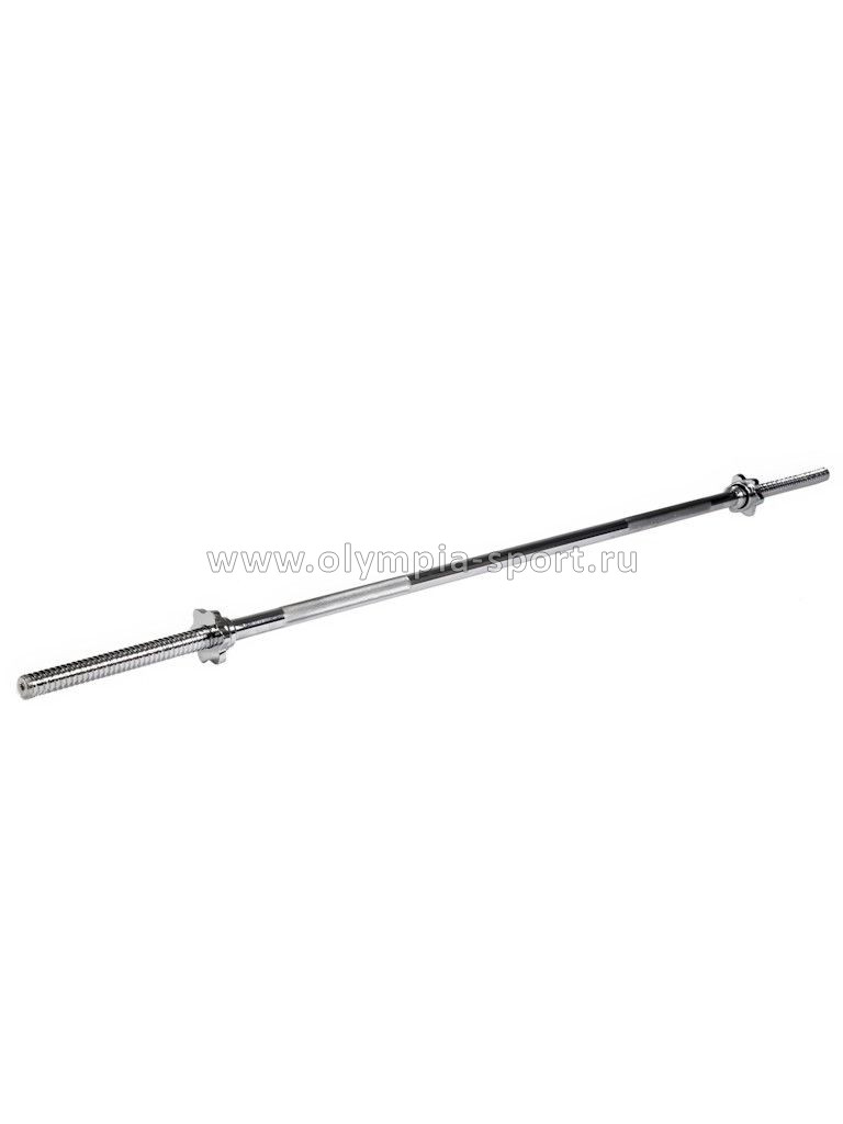 Гриф хромированный д.25мм, дл.1,2м + 2 замка-гайки