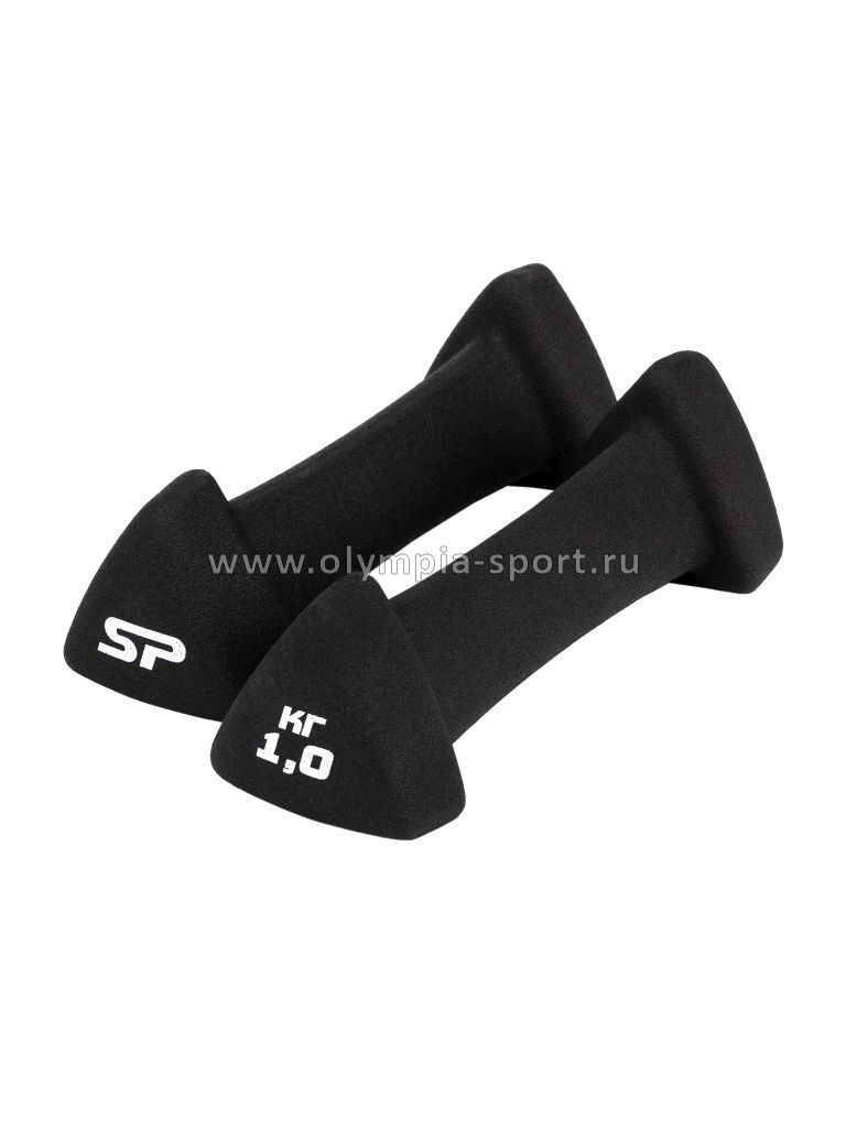 Гантель неопреновая ESPADO ES1118ED черная, 1 пара (0.5)