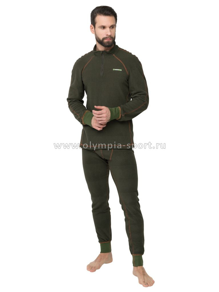 Термобельё Huntsman Thermoline ZIP Флис хаки