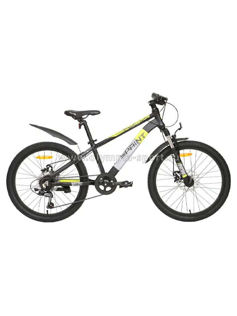 Велосипед TechTeam SPRINT (20" 7ск рост 11") черный-зеленый