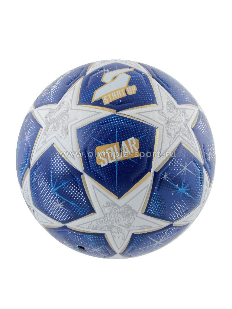 Мяч футбольный Start Up Solar white/blue, ПУ, р5
